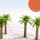 Map with Palm Trees