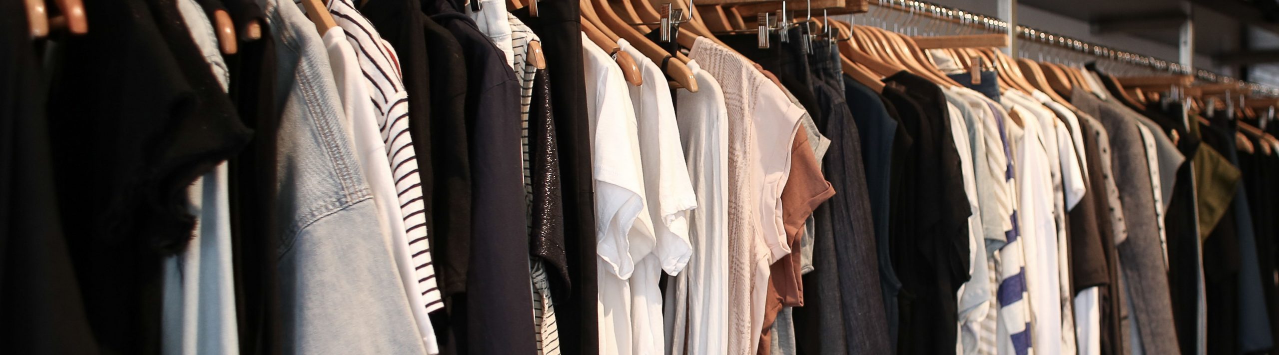clothes on clothing rack
