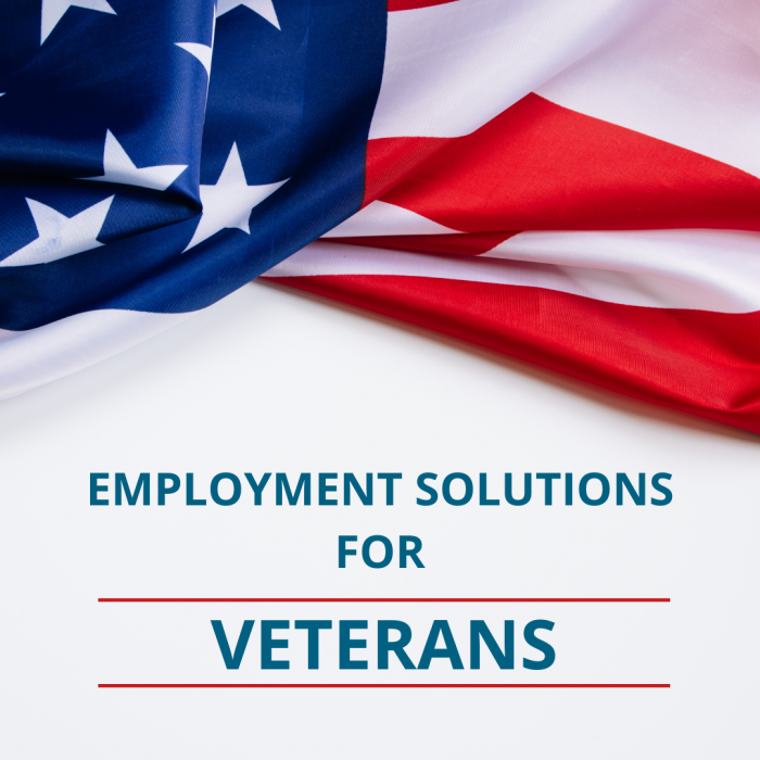 American Flag and Employment Solutions for Veterans