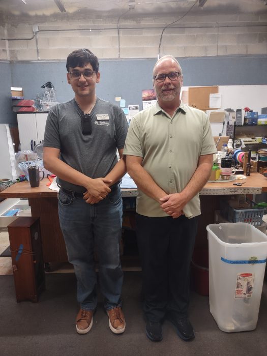 Noah with his Employment Specialist Tony